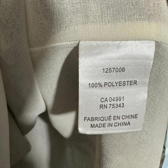 Joie Snakeskin Print Chiffon Mock Neck Long Sleeve Blouse Puff Sleeve Size: S - Picture 4 of 4